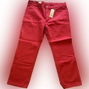 Levi's Men's 541 Athletic Taper Jean Red Piece Dye 42W x 32L